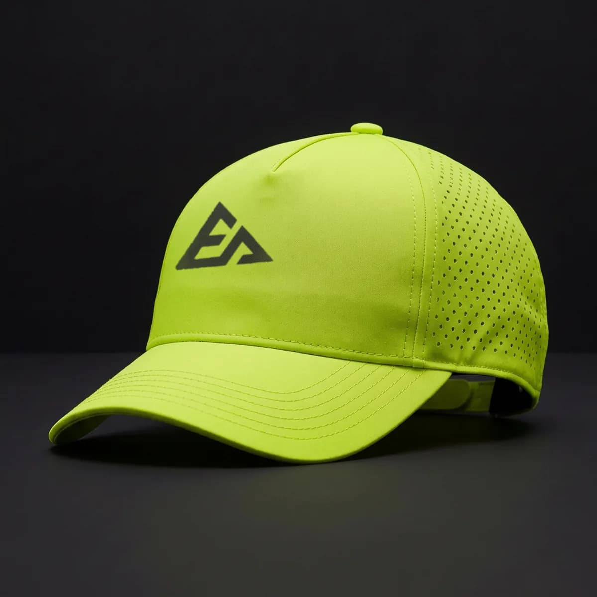 Bright Perforated Run Cap in Volt — Endure Athletics