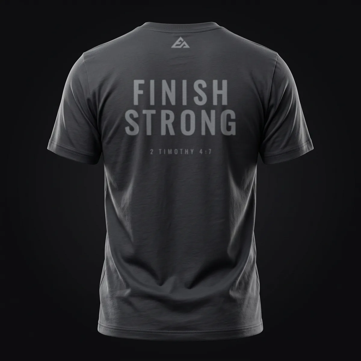 Finish Strong Tee in Charcoal — Endure Athletics