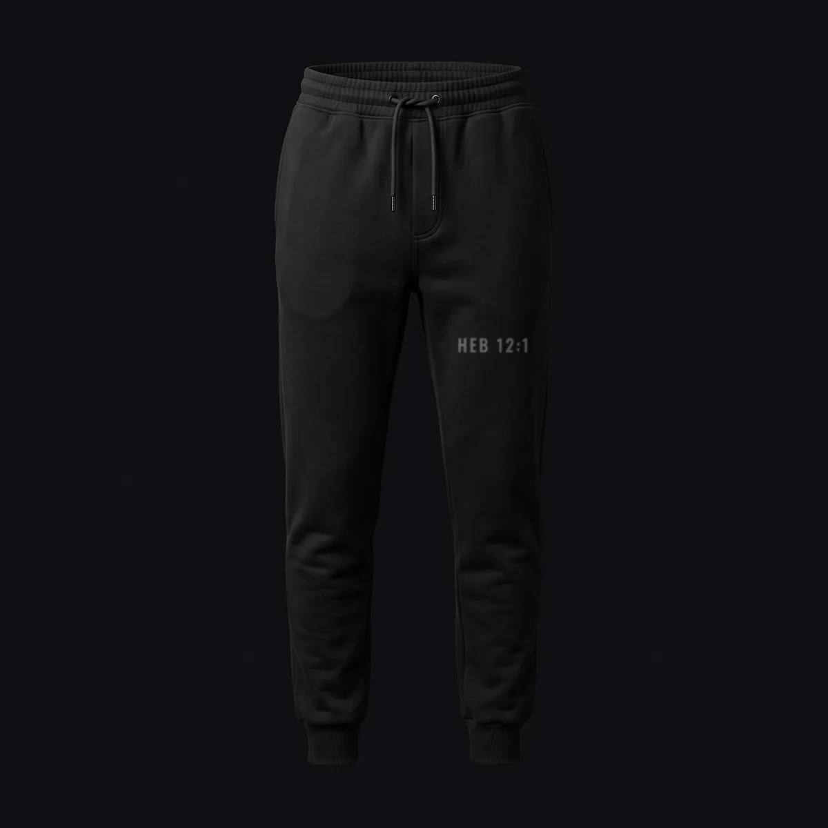 Hebrews 12:1 Jogger in Black — Endure Athletics