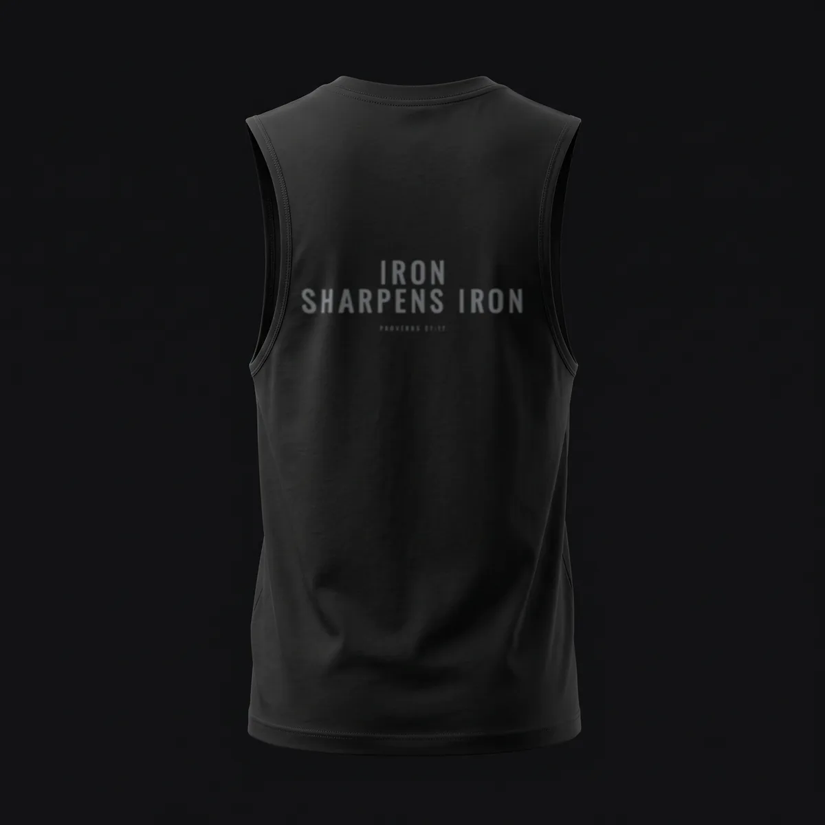 Iron Sharpens Iron Muscle Tank in Black — Endure Athletics