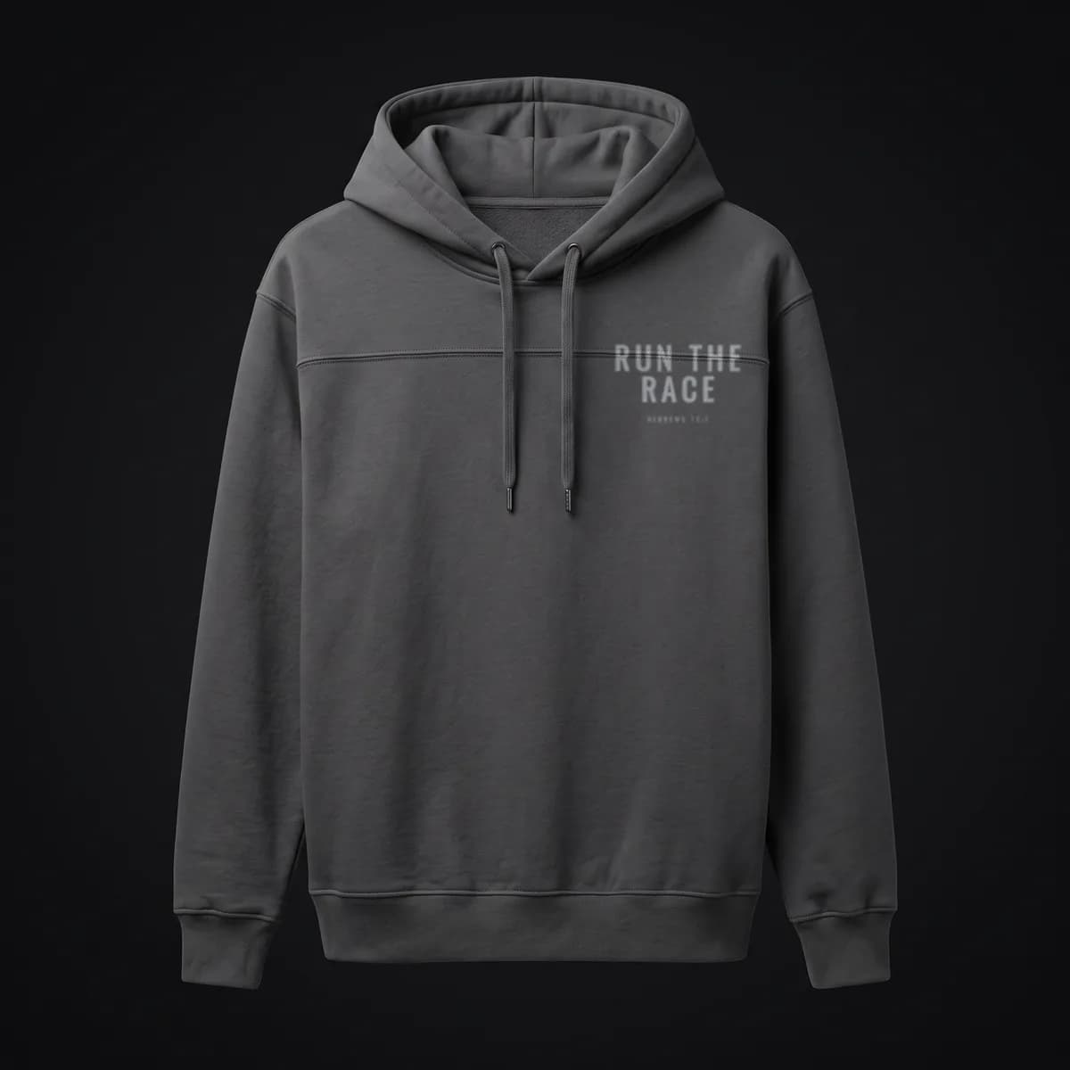 Run The Race Hoodie in Charcoal — Endure Athletics