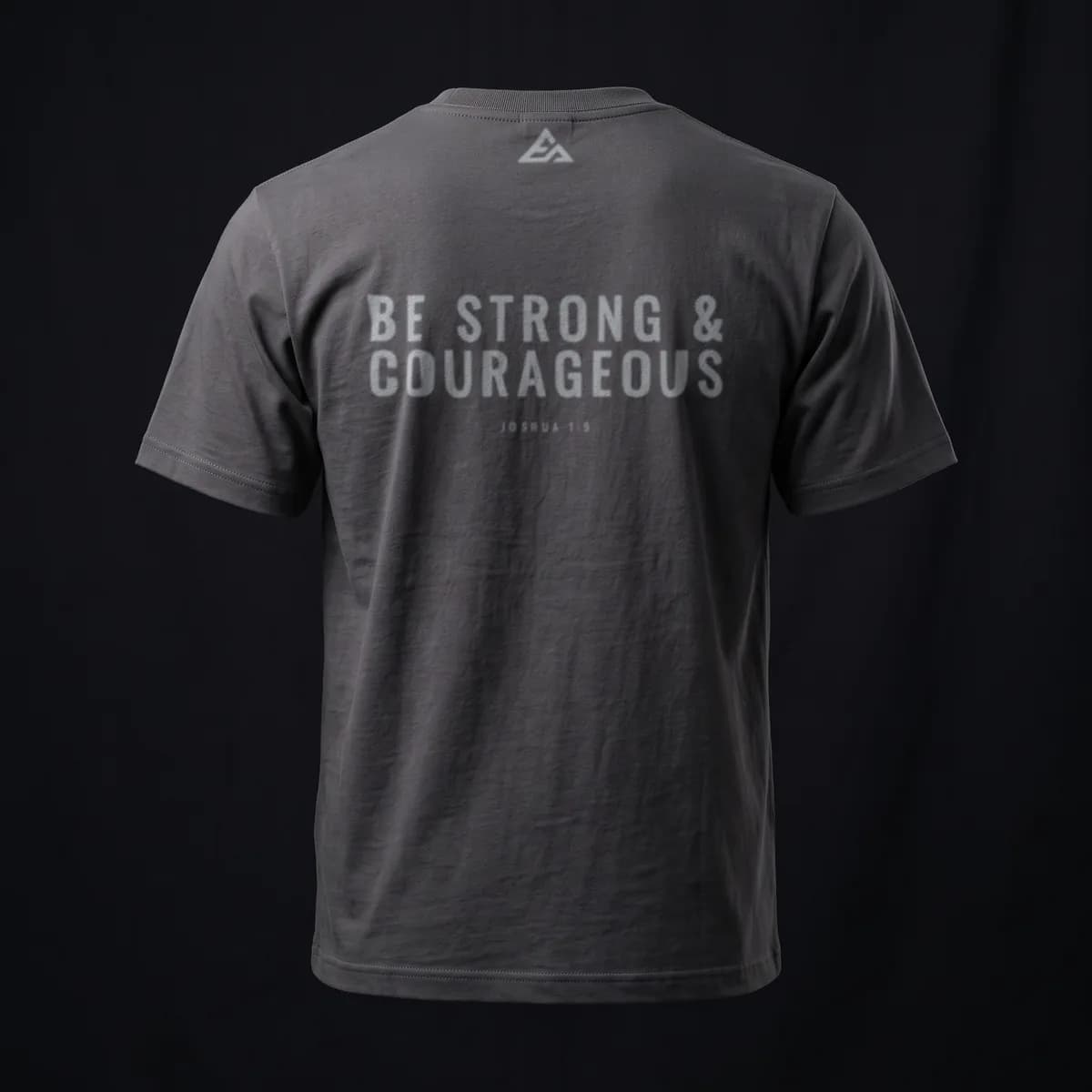 Strong & Courageous Tee in Charcoal — Endure Athletics